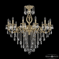 Подвесная хрустальная люстра Bohemia Ivele Crystal Verona 72401/12/360 B G FA10B