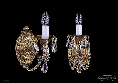 Бра литое с хрусталем Bohemia IVELE Crystal 1702B/1/175 C/G