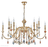 Большая люстра Crystal Lux MERCEDES SP6+6 GOLD/COLOR