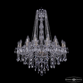 Большая хрустальная люстра Bohemia IVELE Crystal 1415/16+8/300/h-106 Pa