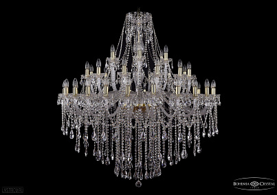 Хрустальная подвесная люстра Bohemia IVELE Crystal 1415/24+12+6/460-140/G