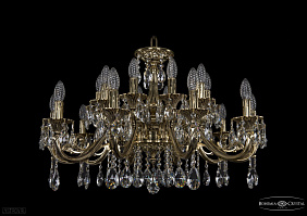 Литая подвесная люстра с хрусталем Bohemia IVELE Crystal 1703/20/320/A/GB