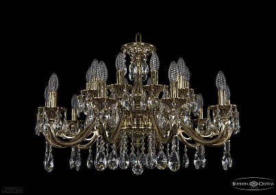 Литая подвесная люстра с хрусталем Bohemia IVELE Crystal 1703/20/320/A/GB