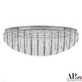 Хрустальная потолочная светодиодная люстра APL LED Sicilia SH508.2.80.R.Ni.4000.Clear.731