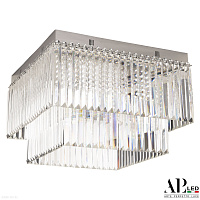 Хрустальная потолочная светодиодная люстра APL LED Sicilia SH10.52.C.Ni.4000.PK