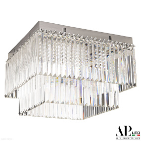 Хрустальная потолочная светодиодная люстра APL LED Sicilia SH10.52.C.Ni.4000.PK