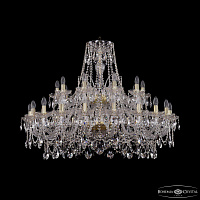 Большая хрустальная люстра Bohemia IVELE Crystal 1411/20+10/400/2d G