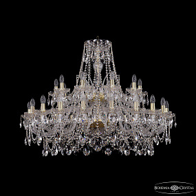 Большая хрустальная люстра Bohemia IVELE Crystal 1411/20+10/400/2d G
