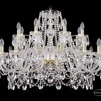 Хрустальная подвесная люстра Bohemia IVELE Crystal 1411/16+8/360/G