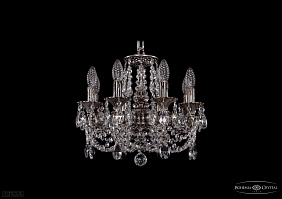 Литая подвесная люстра с хрусталем Bohemia IVELE Crystal 1707/8/125/C/NB