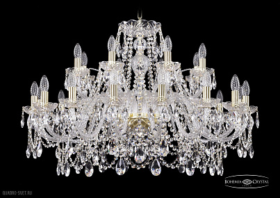 Хрустальная подвесная люстра Bohemia IVELE Crystal 1411/16+8/360/G