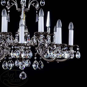 Люстра большая ARTGLASS ARABELA NICKEL ANTIQUE CE