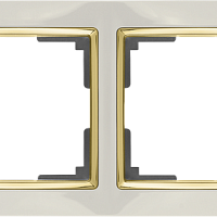 Рамка на 4 поста (слоновая кость/золото) Werkel WL03-Frame-04-ivory-GD