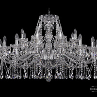 Хрустальная подвесная люстра Bohemia IVELE Crystal 1413/16+8/400/Ni