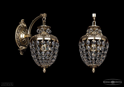 Бра литое с хрусталем Bohemia IVELE Crystal 1777/1/150/GB