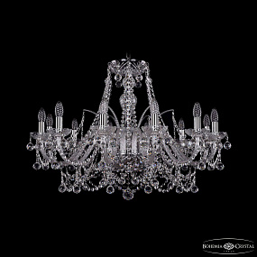 Хрустальная подвесная люстра Bohemia IVELE Crystal 1411/12/300 Ni Balls