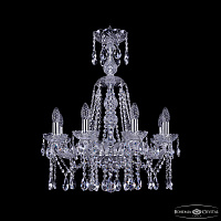 Большая хрустальная люстра Bohemia IVELE Crystal 1413/8/200/XL-66 Ni