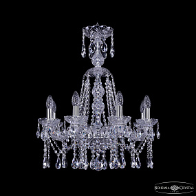Большая хрустальная люстра Bohemia IVELE Crystal 1413/8/200/XL-66 Ni