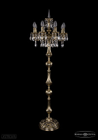 Литой торшер с хрусталем Bohemia IVELE Crystal 7000/8/125-134/A/GB