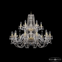 Большая хрустальная люстра Bohemia IVELE Crystal 1402/12+6/360/2d G