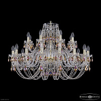 Большая хрустальная люстра Bohemia IVELE Crystal 1406/16+8/360 G K777