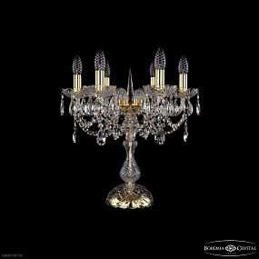 Настольная лампа с хрусталем Bohemia IVELE Crystal 1406L/6/141-47 G
