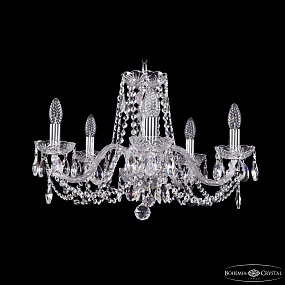 Хрустальная подвесная люстра Bohemia IVELE Crystal 1402/5/195/Ni
