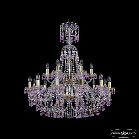 Большая хрустальная люстра Bohemia IVELE Crystal 1410/12+6/300/XL-95/2d G V7010