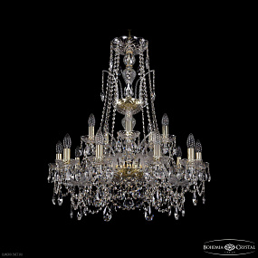 Большая хрустальная люстра Bohemia IVELE Crystal 1411/10+5/240/XL-86 G