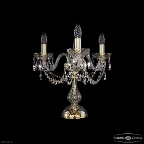 Настольная лампа с хрусталем Bohemia IVELE Crystal 1402L/3/141-39 G