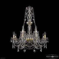 Хрустальная подвесная люстра Bohemia IVELE Crystal 1411/8+4/240/XL-83 G