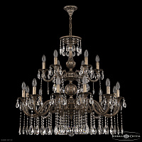 Большая хрустальная люстра Bohemia IVELE Crystal AL79101/12+6/300/2D A SGB