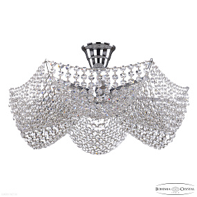 Хрустальная потолочная люстра Bohemia IVELE Crystal 778/49 Ni