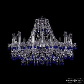 Хрустальная подвесная люстра Bohemia IVELE Crystal 1410/12/240 Ni V3001