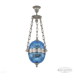 Хрустальный подвесной светильник Bohemia IVELE Crystal Verona 71000P/20 Ni Aquamarine/M-1G