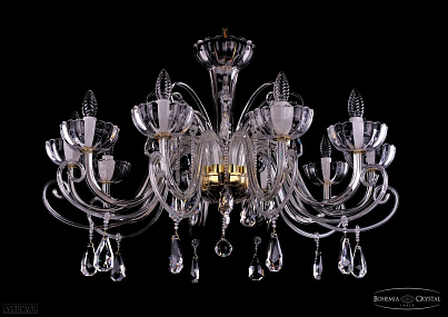 Хрустальная подвесная люстра Bohemia IVELE Crystal 1333/10/380/G