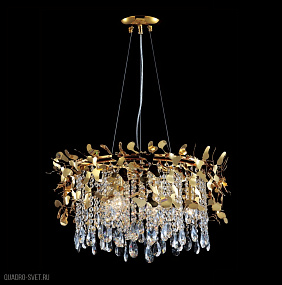 Подвесная хрустальная люстра Crystal Lux ROMEO SP6 GOLD D600