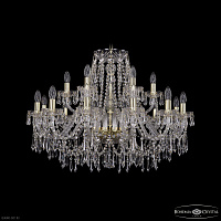 Большая хрустальная люстра Bohemia IVELE Crystal 1403/12+6/300 G