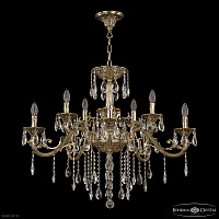 Большая хрустальная люстра Bohemia IVELE Crystal 70123/10/320 B GB U2