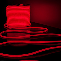 Гибкий неон LS003 220V 9.6W 144Led 2835 IP67 16mm круглый красный, 50 м Elektrostandard LS003 220V