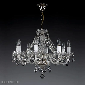 Подвесная хрустальная люстра ArtGlass MAGDA VIII. NICKEL CE - 8006