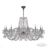Большая хрустальная люстра Bohemia IVELE Crystal 1402/16/400 Ni