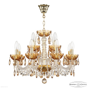Хрустальная подвесная люстра Bohemia IVELE Crystal 5402/8+4/195 G Amber/M-1H K721