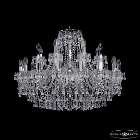 Большая хрустальная люстра Bohemia IVELE Crystal 1410/16+8/300 Ni V0300