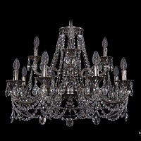 Литая подвесная люстра с хрусталем Bohemia IVELE Crystal 1722/8+4/265+181/C/NB