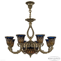 Хрустальная подвесная люстра Bohemia IVELE Crystal Florence 71309P/8/210 GB P2 U Amber-Blue/H-1I