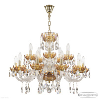 Хрустальная подвесная люстра Bohemia IVELE Crystal 5417/10+5/240 G Shampan/M-1H