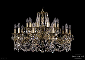 Литая подвесная люстра с хрусталем Bohemia IVELE Crystal 1703/20/320/C/GB