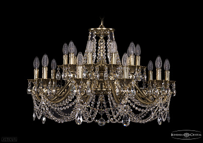 Литая подвесная люстра с хрусталем Bohemia IVELE Crystal 1703/20/320/C/GB