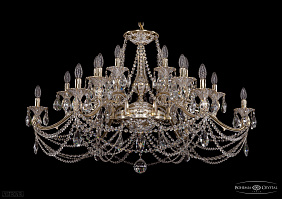 Литая подвесная люстра с хрусталем Bohemia IVELE Crystal 1709/18/410/C/GW